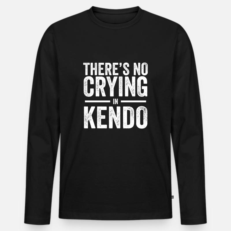 Kendo - Männer Premium Bio Langarmshirt - Schwarz