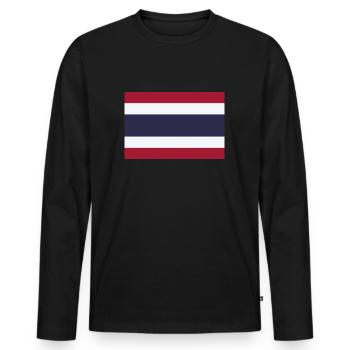Thailand - Men's Premium Organic Long Sleeve Shirt - black - Front - Nico (187cm)