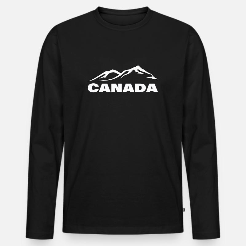 CANADA - Männer Premium Bio Langarmshirt - Schwarz