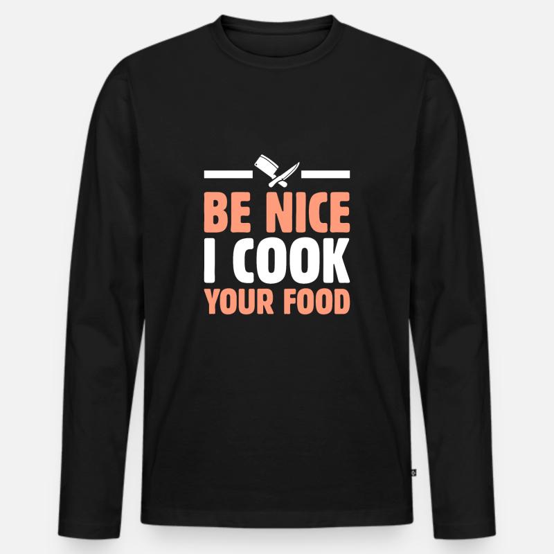 Chef Chef Gastronomy - Men's Premium Organic Long Sleeve Shirt - black
