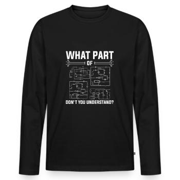 Électricien disant artisan - T-shirt manches longues Premium bio Homme - noir - Devant - Nico (187cm)