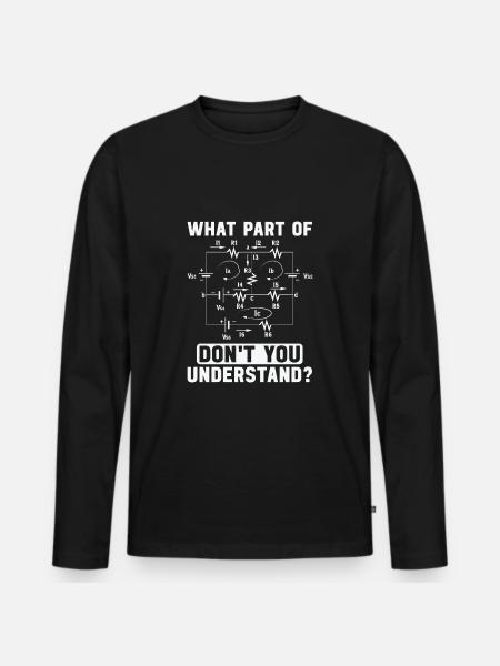 Elektriker Spruch Handwerker Gewerbe - Männer Premium Bio Langarmshirt - Schwarz