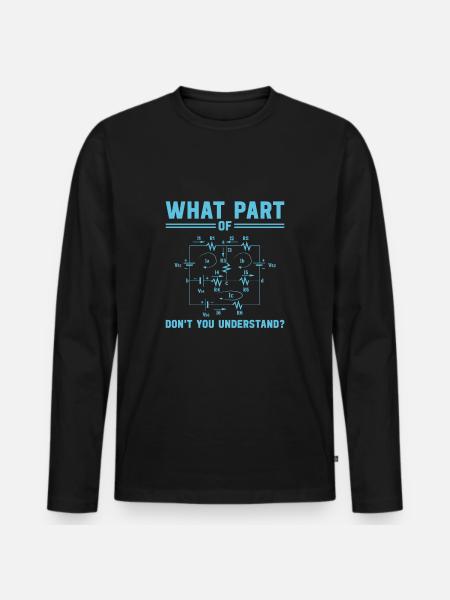Elektriker Spruch Handwerker - Männer Premium Bio Langarmshirt - Schwarz