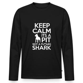 Pitbull - Männer Premium Bio Langarmshirt - Schwarz - Vorne - Nico (187cm)