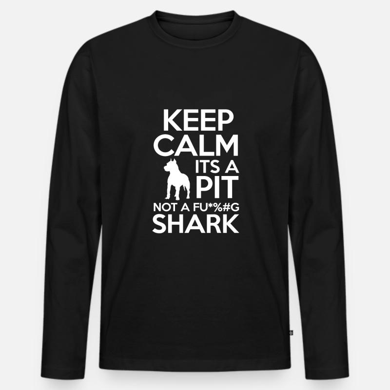 Pitbull - Männer Premium Bio Langarmshirt - Schwarz