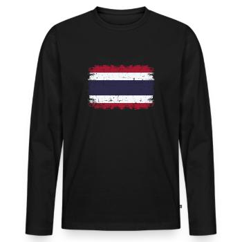 Thailand - Men's Premium Organic Long Sleeve Shirt - black - Front - Nico (187cm)
