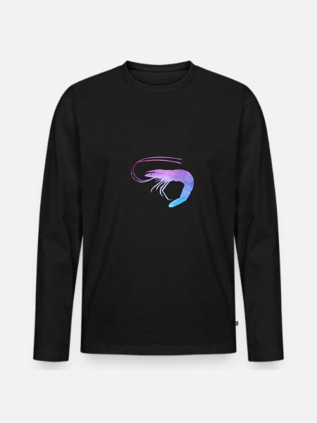 Shrimp Polygon - Men's Premium Organic Long Sleeve Shirt - black
