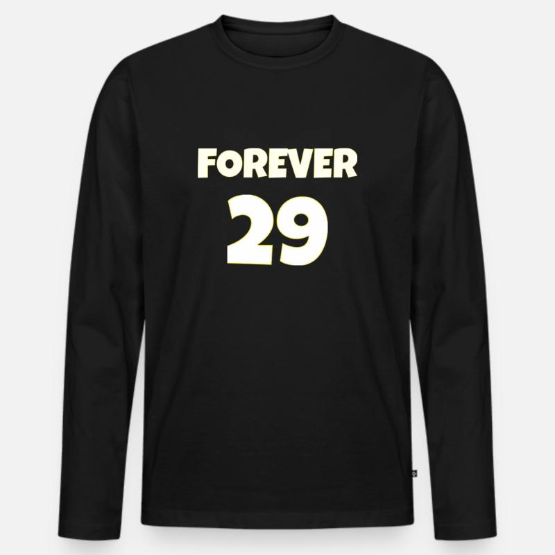 forever 29 - Männer Premium Bio Langarmshirt - Schwarz