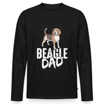 Beagle Dad Dog Dad Dad Dad Owner Fun Dogs - Men's Premium Organic Long Sleeve Shirt - black - Front - Nico (187cm)