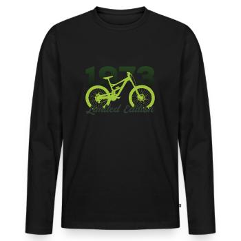1973 Édition limitée VTT Bike Bike Bike - T-shirt manches longues Premium bio Homme - noir - Devant - Nico (187cm)