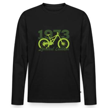 1973 Édition limitée VTT Bike Bike Bike - T-shirt manches longues Premium bio Homme - noir - Devant - Nico (187cm)