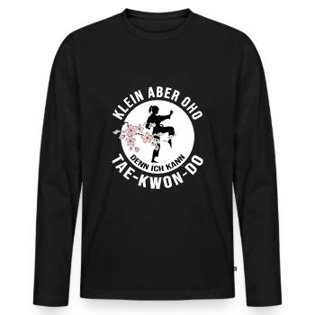 Taekwondo Kampfkunst TKD Allkampf Taekwondo-Girl - Männer Premium Bio Langarmshirt - Schwarz - Vorne - Nico (187cm)