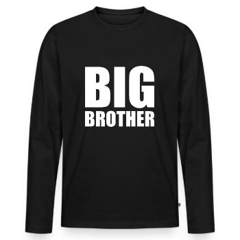 Big brother - Men's Premium Organic Long Sleeve Shirt - black - Front - Nico (187cm)