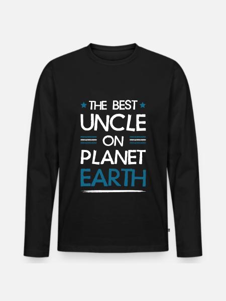 Best Uncle Saying - Men's Premium Organic Long Sleeve Shirt - black