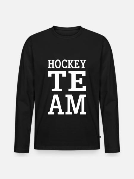 Hockey Team - Men's Premium Organic Long Sleeve Shirt - black