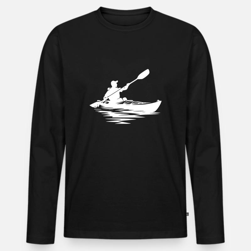 Kanuklasse Kayak Ausbildung Boot - Männer Premium Bio Langarmshirt - Schwarz