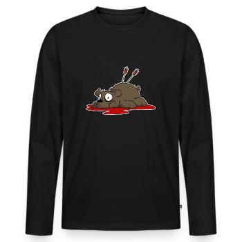 Funny archery motif for archers - Men's Premium Organic Long Sleeve Shirt - black - Front - Nico (187cm)