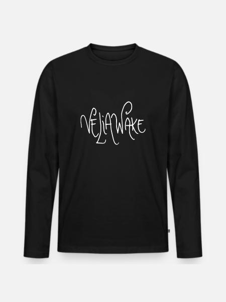 Veliawakelogo - Men's Premium Organic Long Sleeve Shirt - black