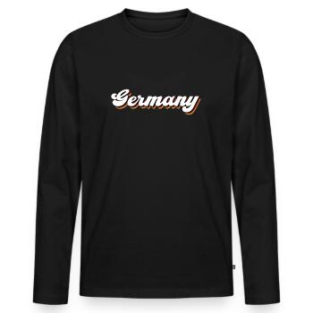 Allemagne - T-shirt manches longues Premium bio Homme - noir - Devant - Nico (187cm)
