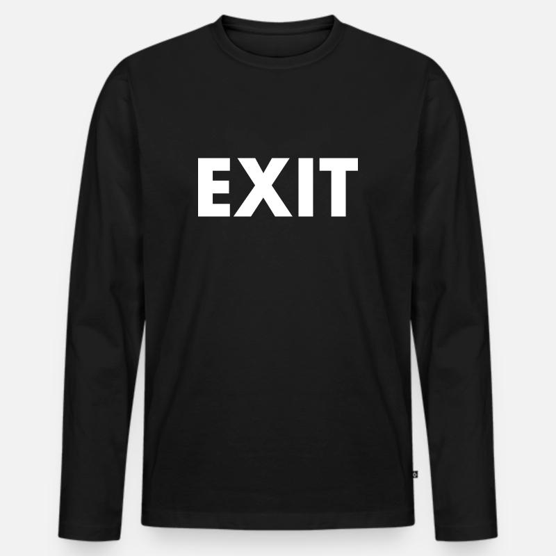 Exit - Men's Premium Organic Long Sleeve Shirt - black