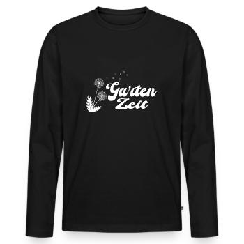 Garten Zeit Beet Gärtner Blumen Rasenmähen Hecke - Männer Premium Bio Langarmshirt - Schwarz - Vorne - Nico (187cm)
