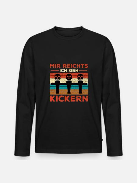 Tischfußball Kickern Tischkicker Sportler Kicker - Männer Premium Bio Langarmshirt - Schwarz