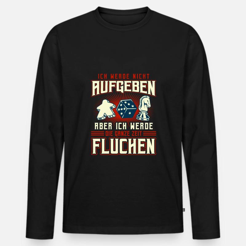 Gesellschaftsspiele Spieleabend Brettspiele - Männer Premium Bio Langarmshirt - Schwarz