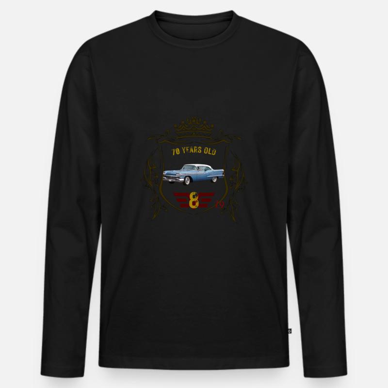 70 Years Old - Männer Premium Bio Langarmshirt - Schwarz