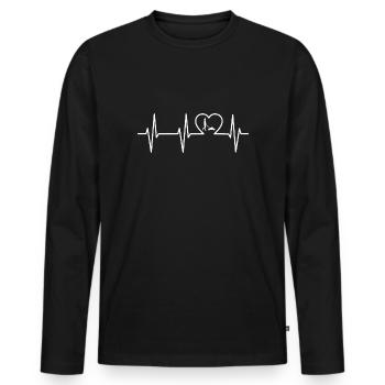 Garten - Männer Premium Bio Langarmshirt - Schwarz - Vorne - Nico (187cm)