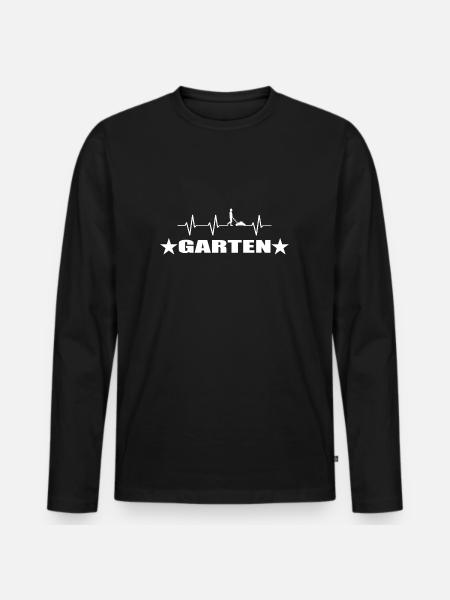 Garten - Männer Premium Bio Langarmshirt - Schwarz