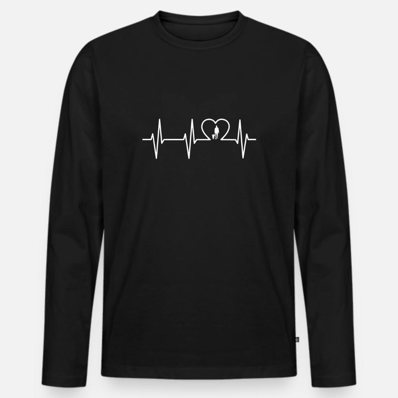 Hund - Männer Premium Bio Langarmshirt - Schwarz