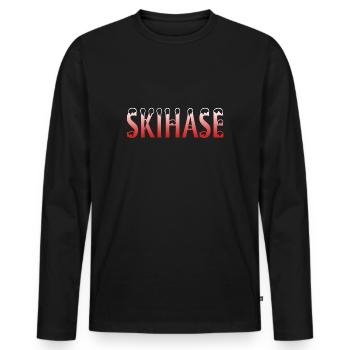 Skihase - Männer Premium Bio Langarmshirt - Schwarz - Vorne - Nico (187cm)