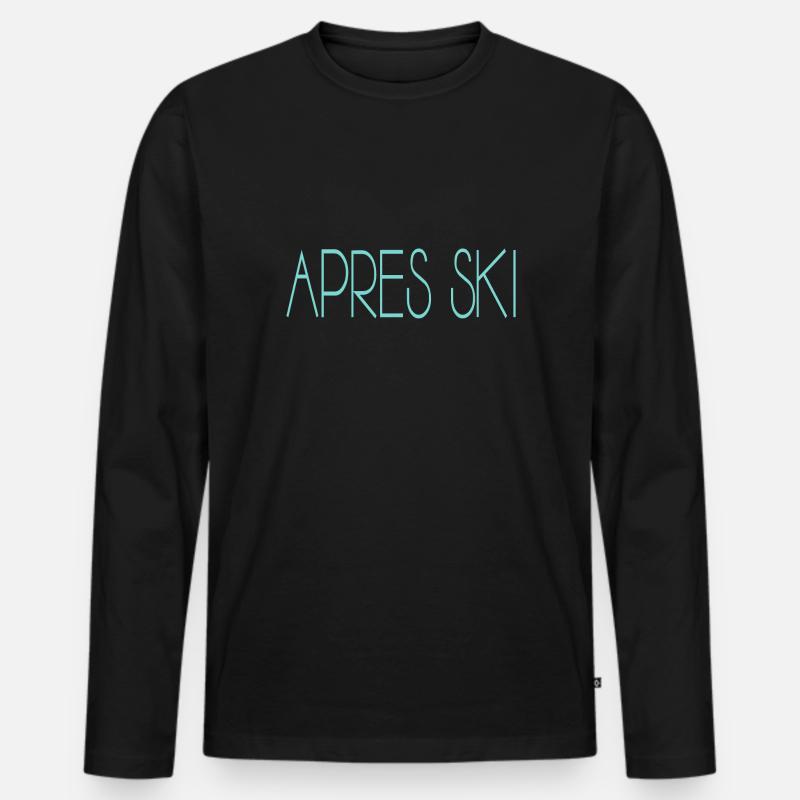 Apres Ski - Männer Premium Bio Langarmshirt - Schwarz