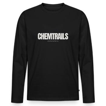chemtrails geoengineering - Men's Premium Organic Long Sleeve Shirt - black - Front - Nico (187cm)