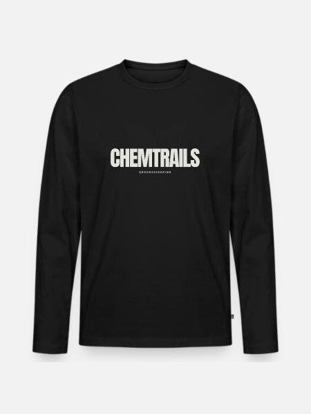 chemtrails geoengineering - Men's Premium Organic Long Sleeve Shirt - black