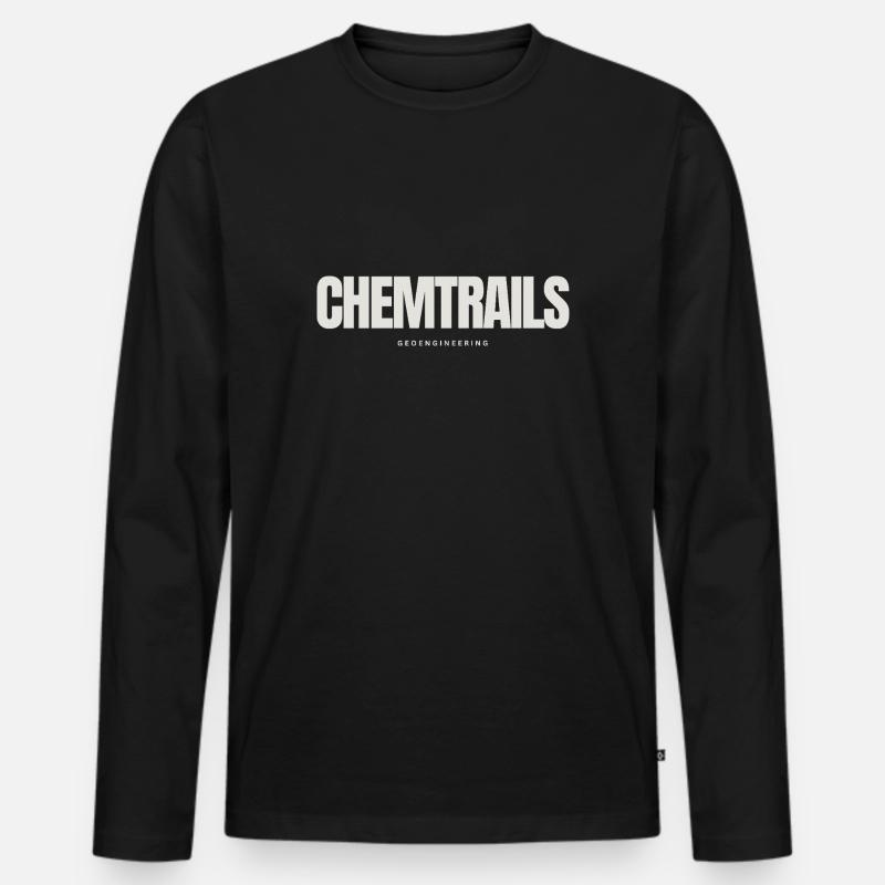 chemtrails geoengineering - Männer Premium Bio Langarmshirt - Schwarz