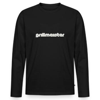 Grillmeister - Männer Premium Bio Langarmshirt - Schwarz - Vorne - Nico (187cm)