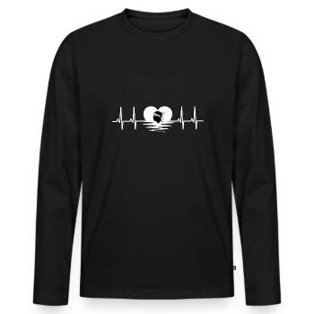 Drapeau Corse Drapeau Corse Corse Corse - T-shirt manches longues Premium bio Homme - noir - Devant - Nico (187cm)