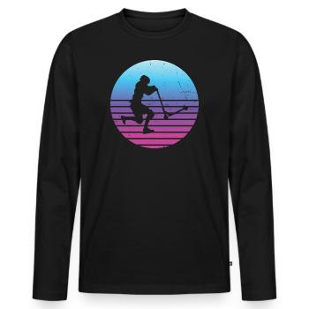 Scooter Stunt Stunt Roller Stuntscooter Scooter - Men's Premium Organic Long Sleeve Shirt - black - Front - Nico (187cm)