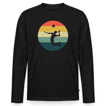 Beach Volley Women's Volley Volleyball - Men's Premium Organic Long Sleeve Shirt - black - Front - Nico (187cm)