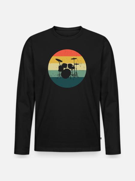 Drummer Men Drummer Drummer - Men's Premium Organic Long Sleeve Shirt - black