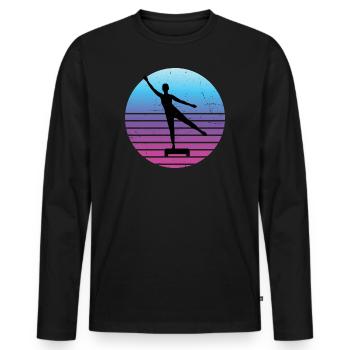Women's Fitness Aerobics Fitness Aerobics Conditionstr - Men's Premium Organic Long Sleeve Shirt - black - Front - Nico (187cm)