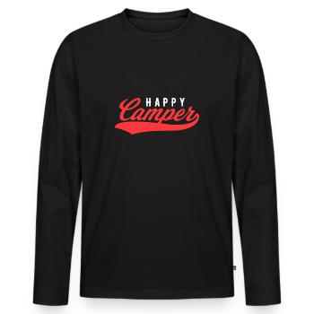 campeur - T-shirt manches longues Premium bio Homme - noir - Devant - Nico (187cm)