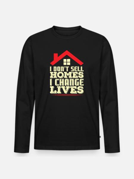Agente immobiliare agente immobiliare regalo preventivo - Maglia a manica lunga ecologica premium da uomo - nero