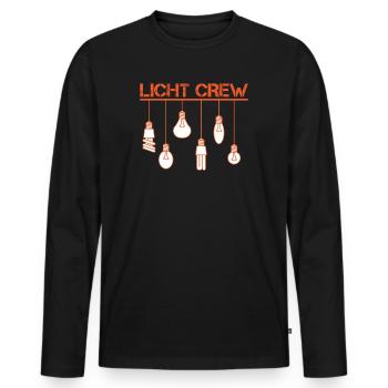 Light technician crew light event gift saying - Men's Premium Organic Long Sleeve Shirt - black - Front - Nico (187cm)