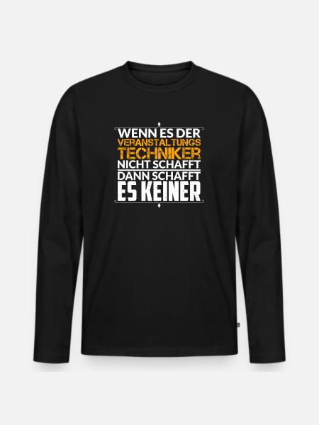 Veranstaltungstechniker Veranstaltungstechnik - Männer Premium Bio Langarmshirt - Schwarz