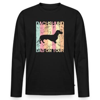 Dachshund Dackel Spruch Geschenk - Männer Premium Bio Langarmshirt - Schwarz - Vorne - Nico (187cm)