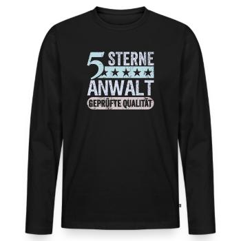 Anwalt Lustiger Spruch - Männer Premium Bio Langarmshirt - Schwarz - Vorne - Nico (187cm)
