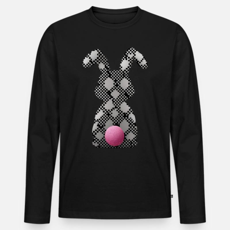 Easter Bunny - Männer Premium Bio Langarmshirt - Schwarz