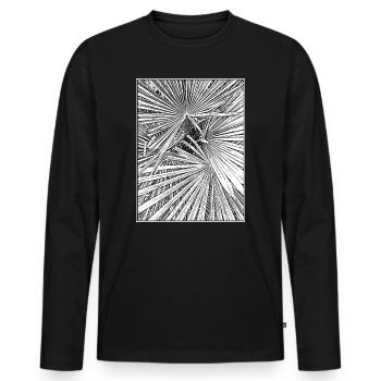 Palmen - Männer Premium Bio Langarmshirt - Schwarz - Vorne - Nico (187cm)